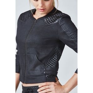 2/$40 Fabletics Salerno Moto Jacket Black